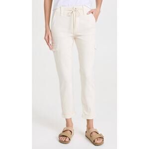 Paige Christy Mid-Rise Straight Cargo Pants Size: 29 Color: Quartz Sand